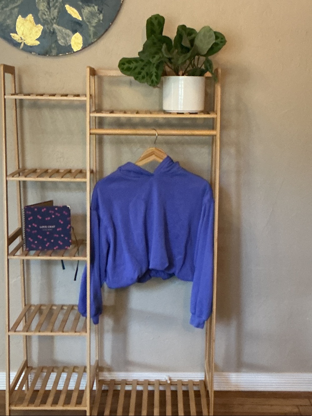 Purple GAP Women's Cropped Hoodie